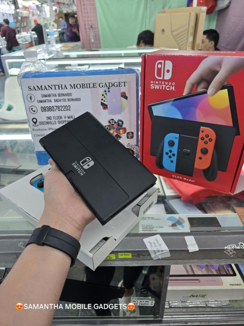 Nintendo Switch Oled 64gb Complete (Category: Nintendo) located in Quezon City. Submitted by samanthaga21954 (Listing ID 1316408552, Image 1). Description: Nintendo Switch Oled 64gb Complete Same Serial Boxes Onhand Stock.