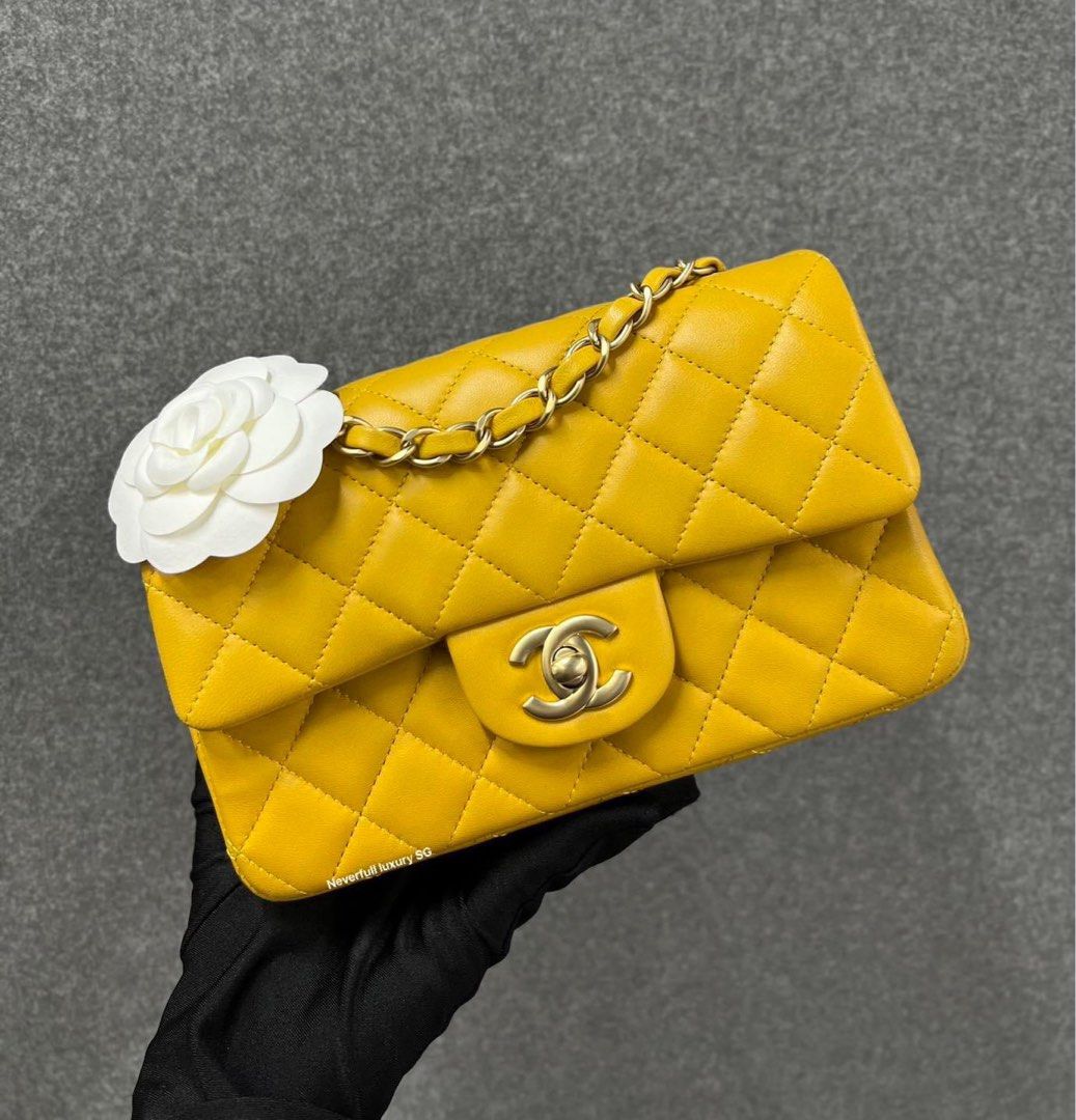 Mustard chanel bag online