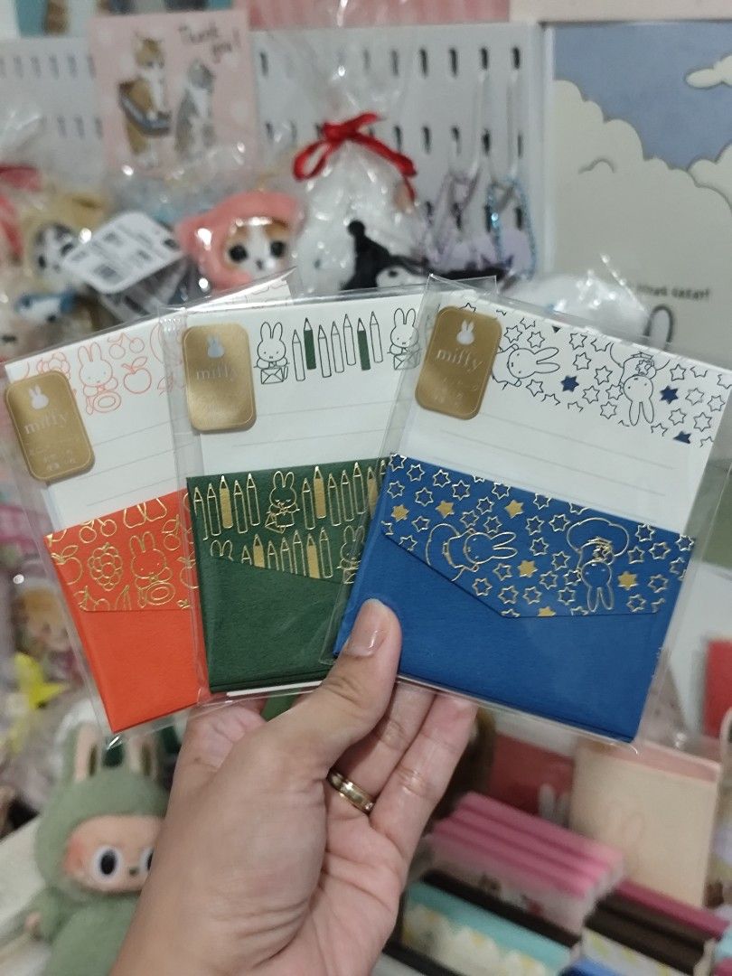 Official Miffy Letter Sets (Category: Stationery & School Supplies) located in Manila. Submitted by ssssheng (Listing ID 1316391119, Image 2). Description: Official Miffy Letter Sets Official from Japan Tiny Letter Set : 270 each [ALL SOLD] Letter Set : 360 mop : gcash mod : j&t express / tik tok check out can do direct tiktok check out but with additional fees.