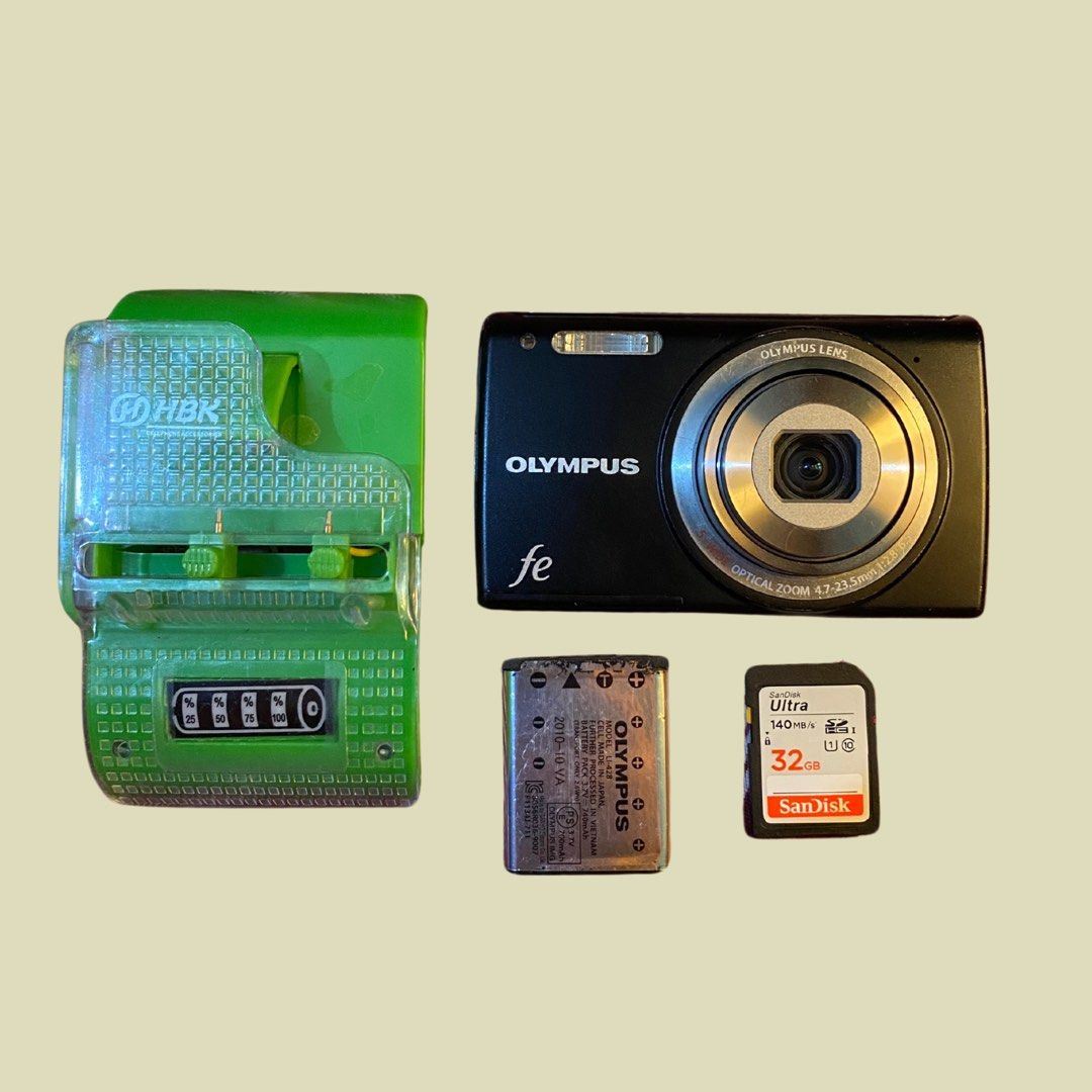 Olympus Fe-5050 (Category: Cameras) located in Floridablanca. Submitted by leenen_ph (Listing ID 1316273720, Image 1). Description: Inclusion: - Original Battery - Universal Charger - SD Card 32 gb Issues: - Burn LCD (minor) - Nahulog kaya nasira yung lens. Nag on pa pero hanggang logo lang sya then after ilang minutes namamatay na. .