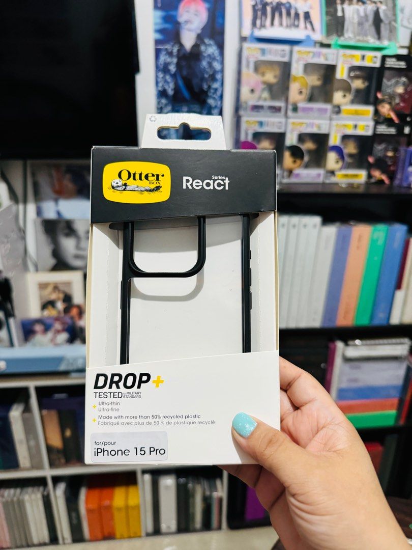 Otterbox react series case for iphone 15 pro (Category: Cases & Sleeves) located in Manila. Submitted by taekook03 (Listing ID 1316408180, Image 1). Description: Otterbox react series case for iphone 15 pro. Bought for 1890 in powermac trinoma. Selling for 1200 nego for sure buyer. Sinukat lang. Lalamove ready Rfs: di kami bagay. Too plain for me. Im kikay.