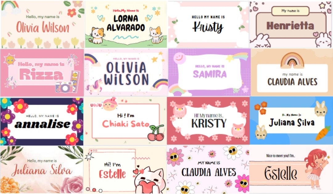 Printable Name Tag (Softcopy), Hobbies & Toys, Stationary & Craft, Art ...