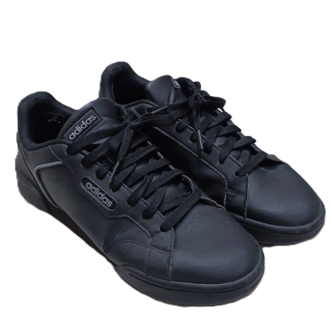 Size 41.5 Adidas black leather shoe suitable for office or sports good and lasting