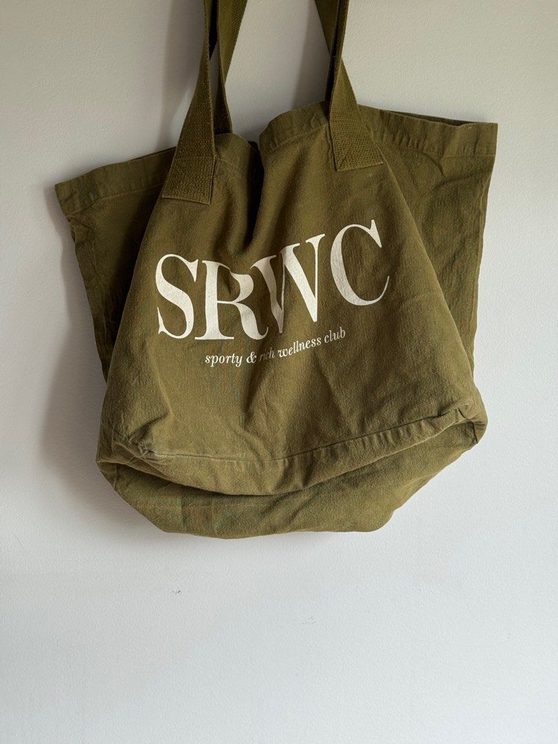 Sporty Rich Army Green Tote, Women s Fashion, Bags Wallets, Tote Bags on