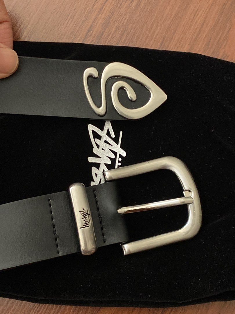 Stussy ステューシー l s tip belt レザー ベルト STUSSY L S TIP BELT ステューシー ベルト ホワイト Stud Letter Belt