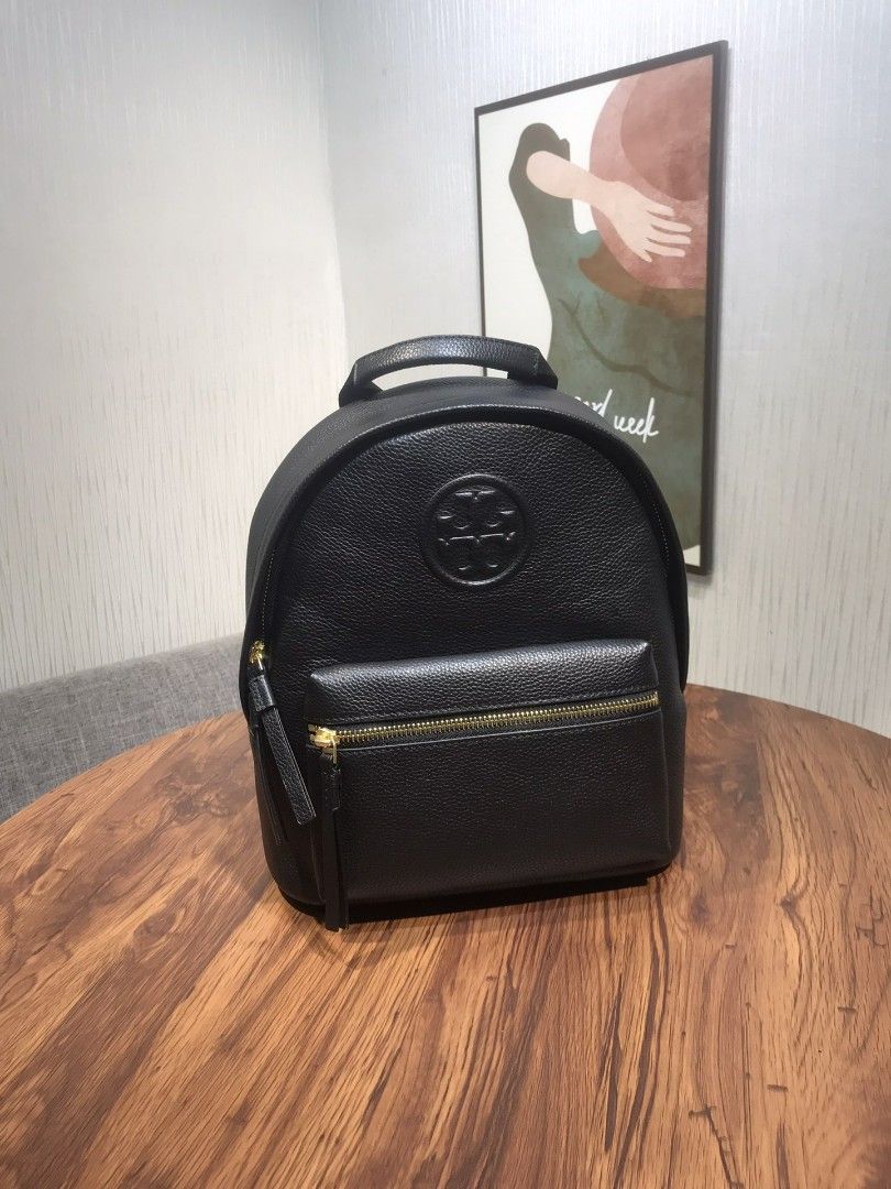 Tory Burch Perry Bombe Small Leather Backpack Black