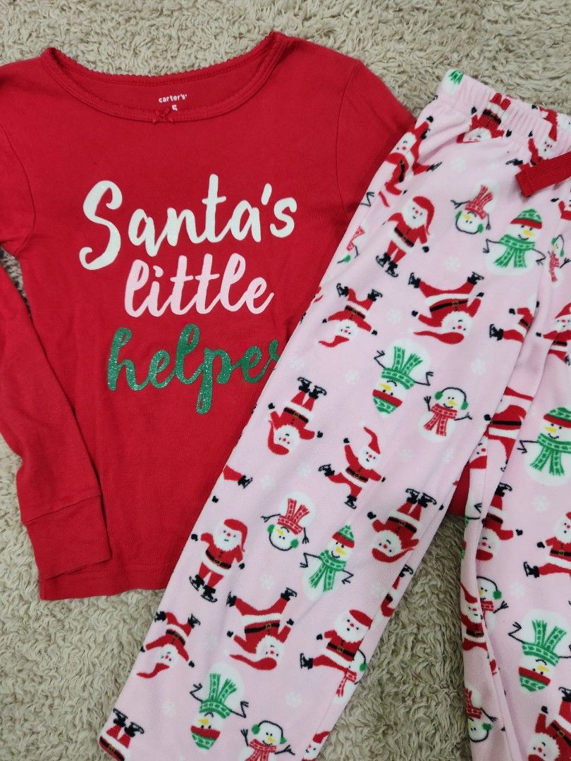 Uniqlo and carters pajama sets (Category: Babies & Kids Fashion) located in Quezon City. Submitted by pin24 (Listing ID 1316353943, Image 2). Description: uniqlo hello kitty size 110 height 105-115cm carter's 5yo santa pj's.