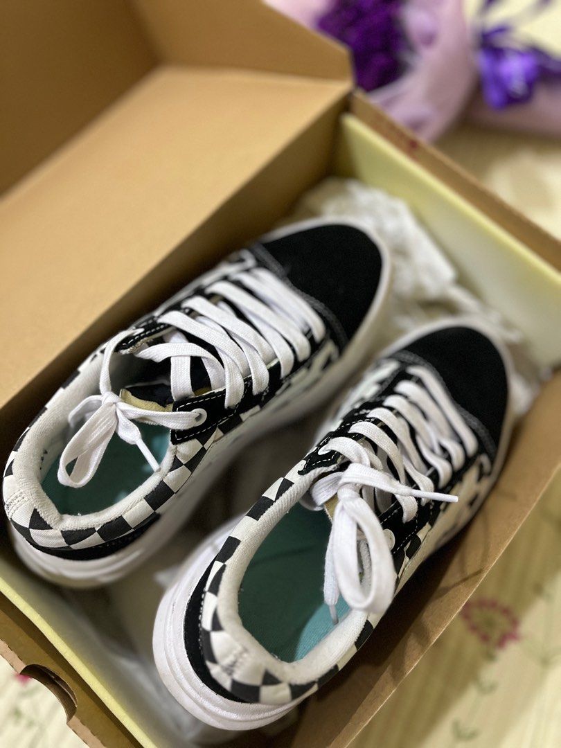 All over checkerboard old skool top
