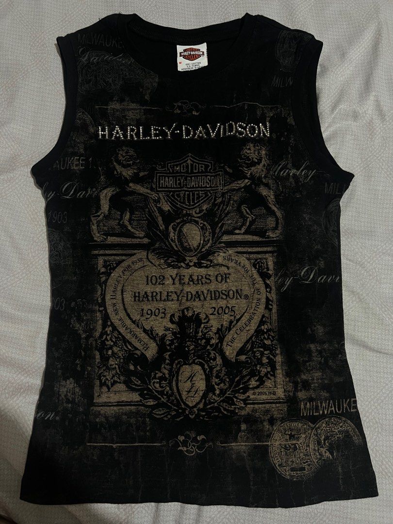 VINTAGE Harley Davidson Tank Top (Category: Sleeveless) located in Quezon City. Submitted by leeeeeangel (Listing ID 1316389460, Image 1). Description: Medium on tag but I think best fit small Condition is still very good, mint actually Would love to keep this but I’m size xxs and doesn’t fit well on me.