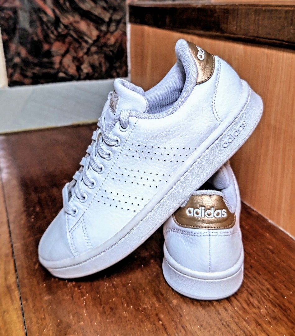 adidas gazelle silver green womens adidas Advantage Shoes Cloud White / Cloud White / Copper Metallic –  Heppo.com