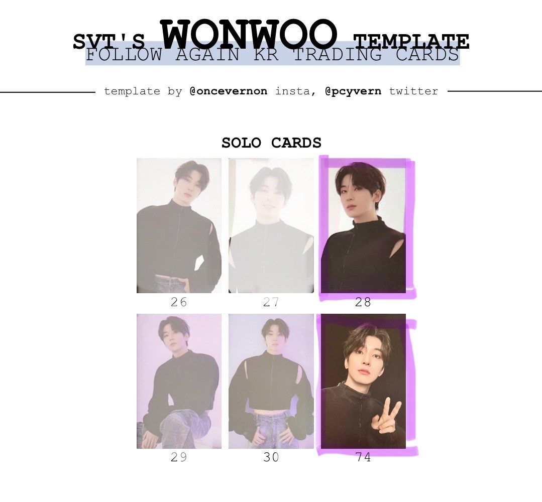 세븐틴 원우 FOLLOW トレカ WTB/LF WONWOO SEVENTEEN FOLLOW AGAIN KR TRADING CARD, Toys