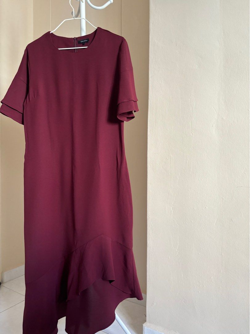 Zalora maroon dress top