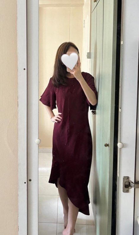 Zalora maroon dress sale