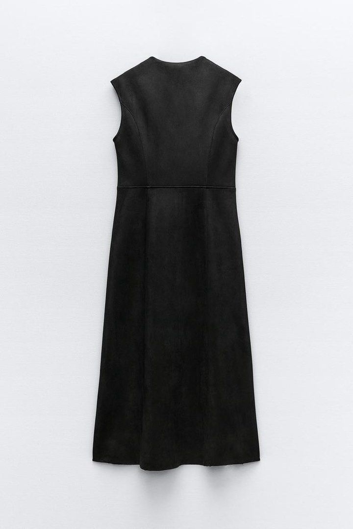 Zara faux suede pinafore dress cheap