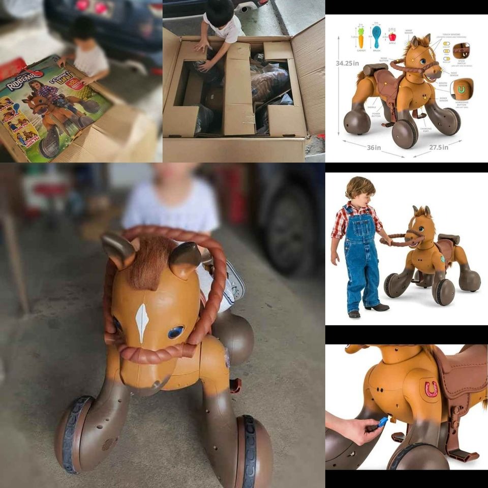 12 Volt Rideamals Scout Pony Interactive Ride On Toy by Kid Trax Hobbies Toys Toys Games on Carousell