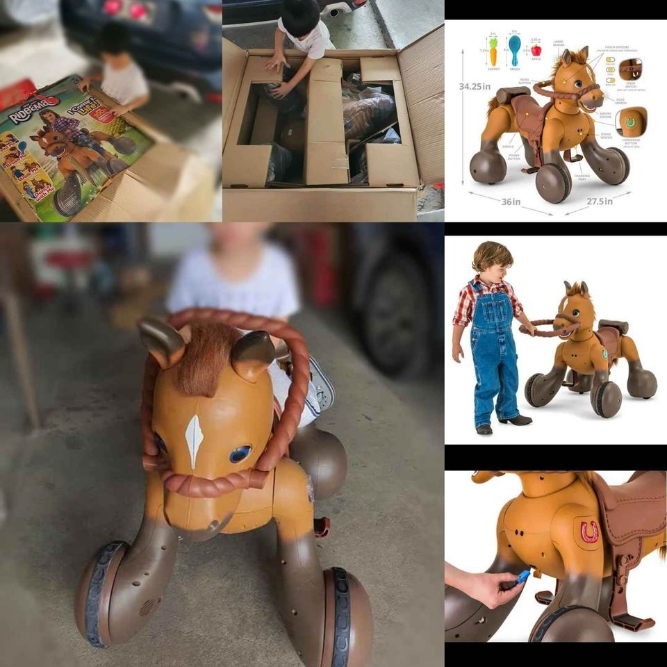 12 Volt Rideamals Scout Pony Interactive Ride On Toy by Kid Trax Hobbies Toys Toys Games on Carousell
