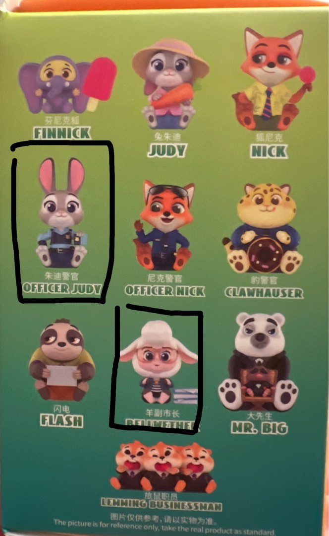 全新 優獸大都會 zootopia miniso Judy 朱迪警官 羊副巿長 想換 旅鼠職員, 興趣及遊戲, 玩具 & 遊戲類 ...