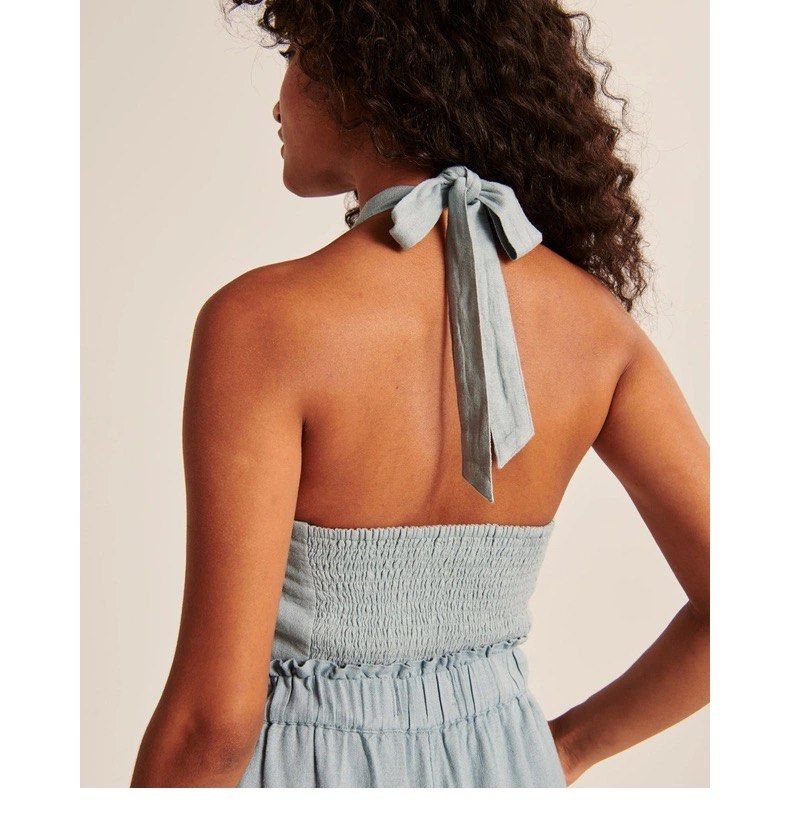 Abercrombie and Fitch Linen Halter Top, Women's Fashion, Tops, Sleeveless  on Carousell