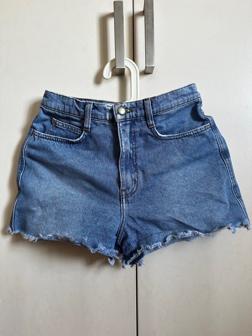 American Apparel Distressed High Waisted Shorts Women s Fashion Bottoms Shorts on Carousell