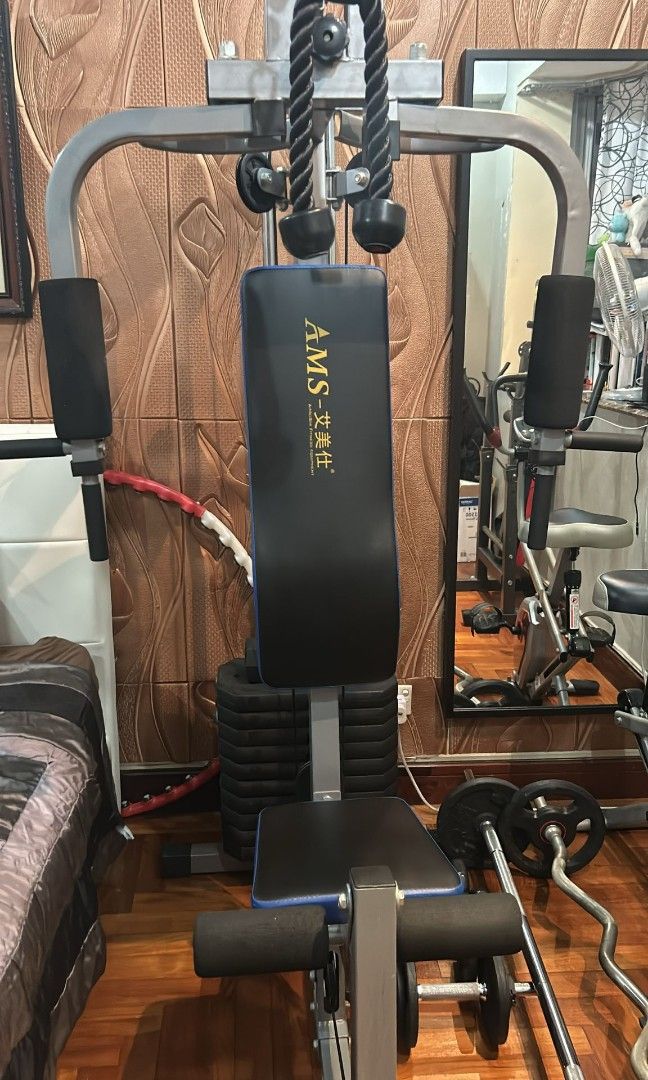 AMS Multi Gym Equipments Negotiable offer your best price. Sports Equipment Exercise Fitness Weights Dumbbells on Carousell