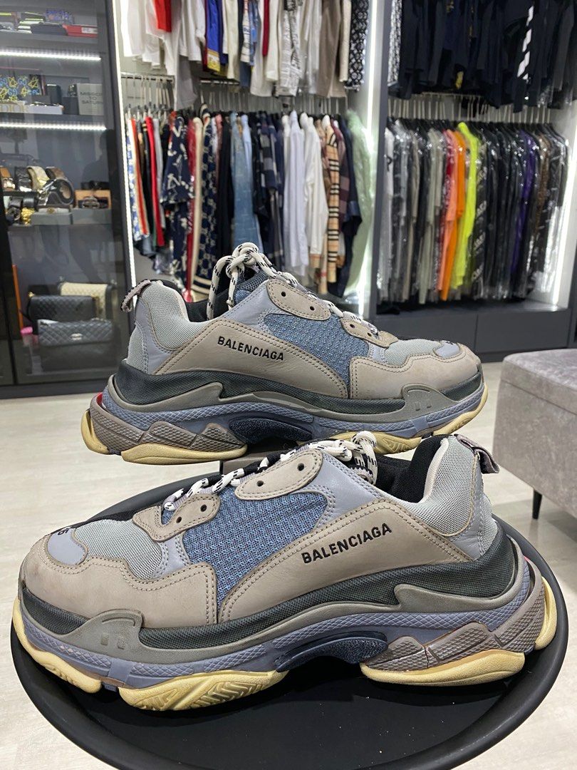 Authentic Balenciaga Triple S Bred Grey EU45 UK11 Men s Fashion Footwear Sneakers on Carousell