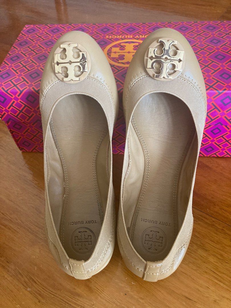 Tory burch elastic ballet flats on sale