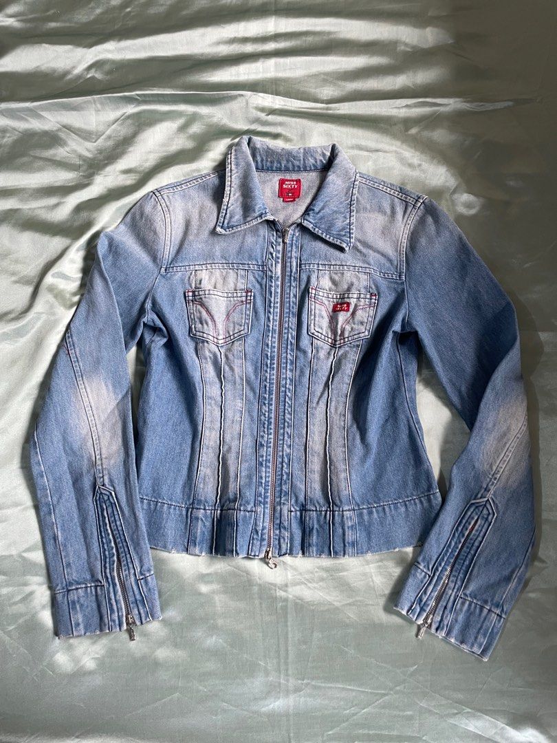 【archive】 00s wool double jacket y2k 00s archive denim jacket remake y2k authentic vintage 2000s miss