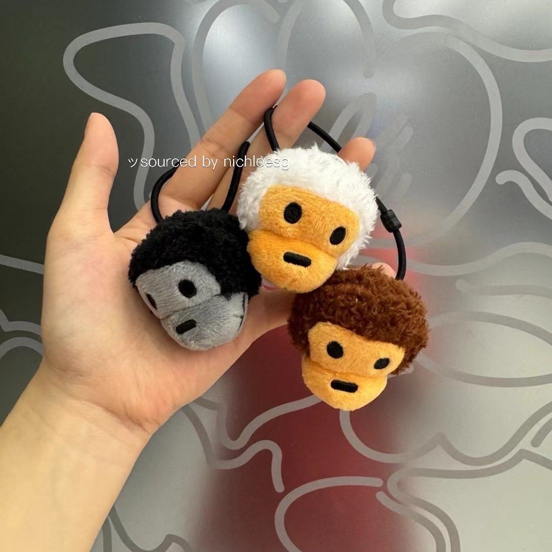 BAPE BABY MILO PLUSH DOLL KEYCHAIN PINK