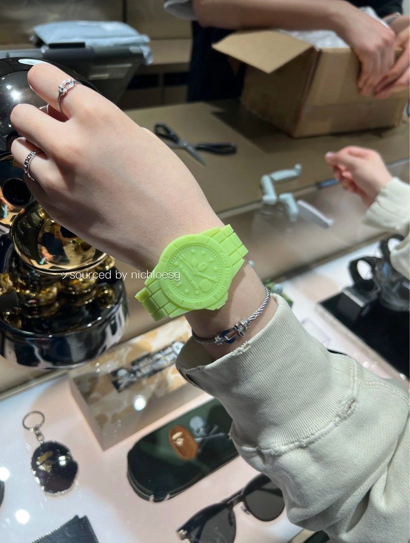 BAPE BAPEX SILICON BRACELET, Women