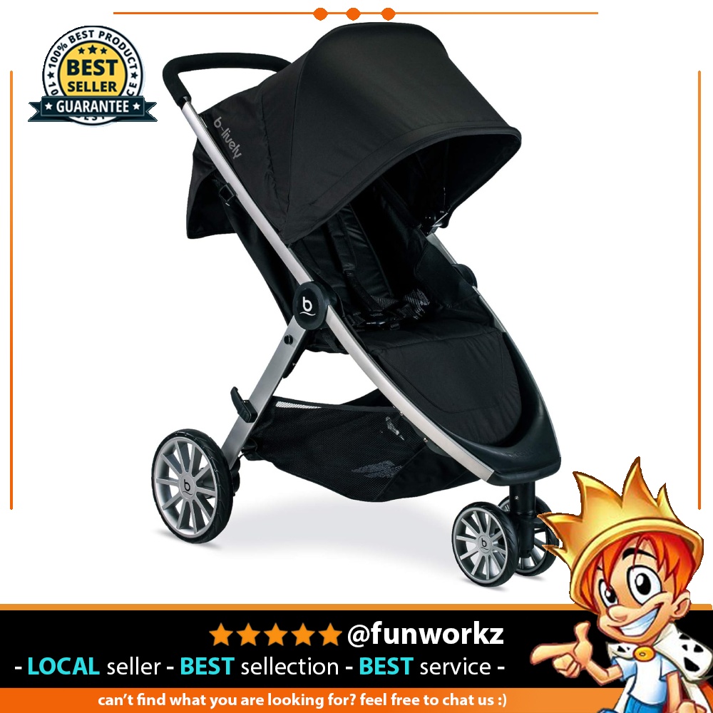 Britax B Lively Stroller Raven B Lively Raven Babies Kids Going Out Strollers on Carousell