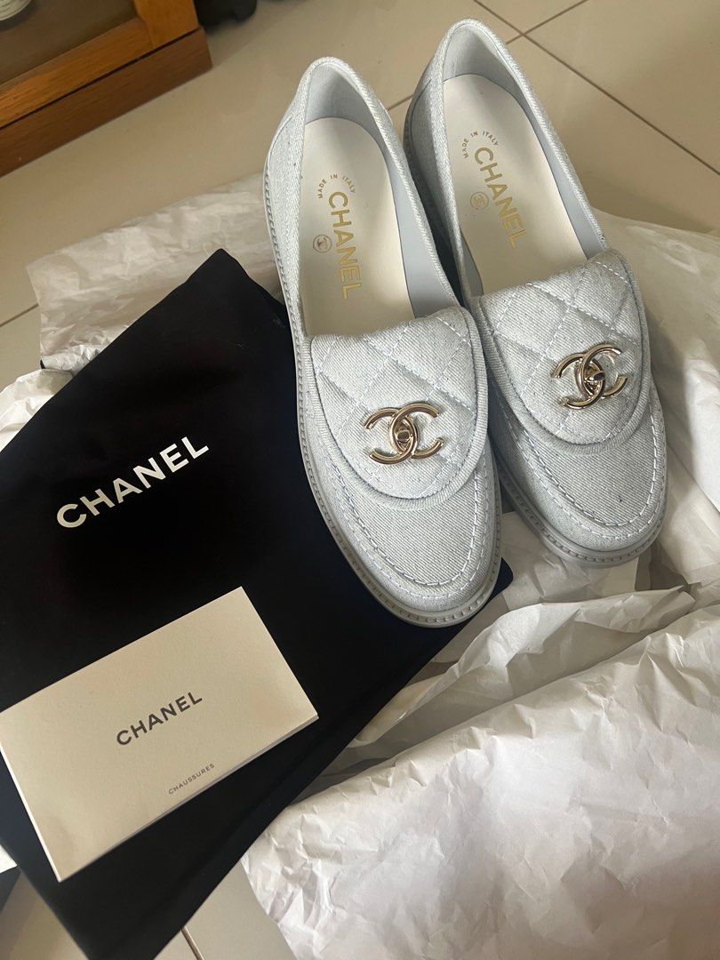 Chanel Denim loafers Moccasins, Luxury, Sneakers Footwear on