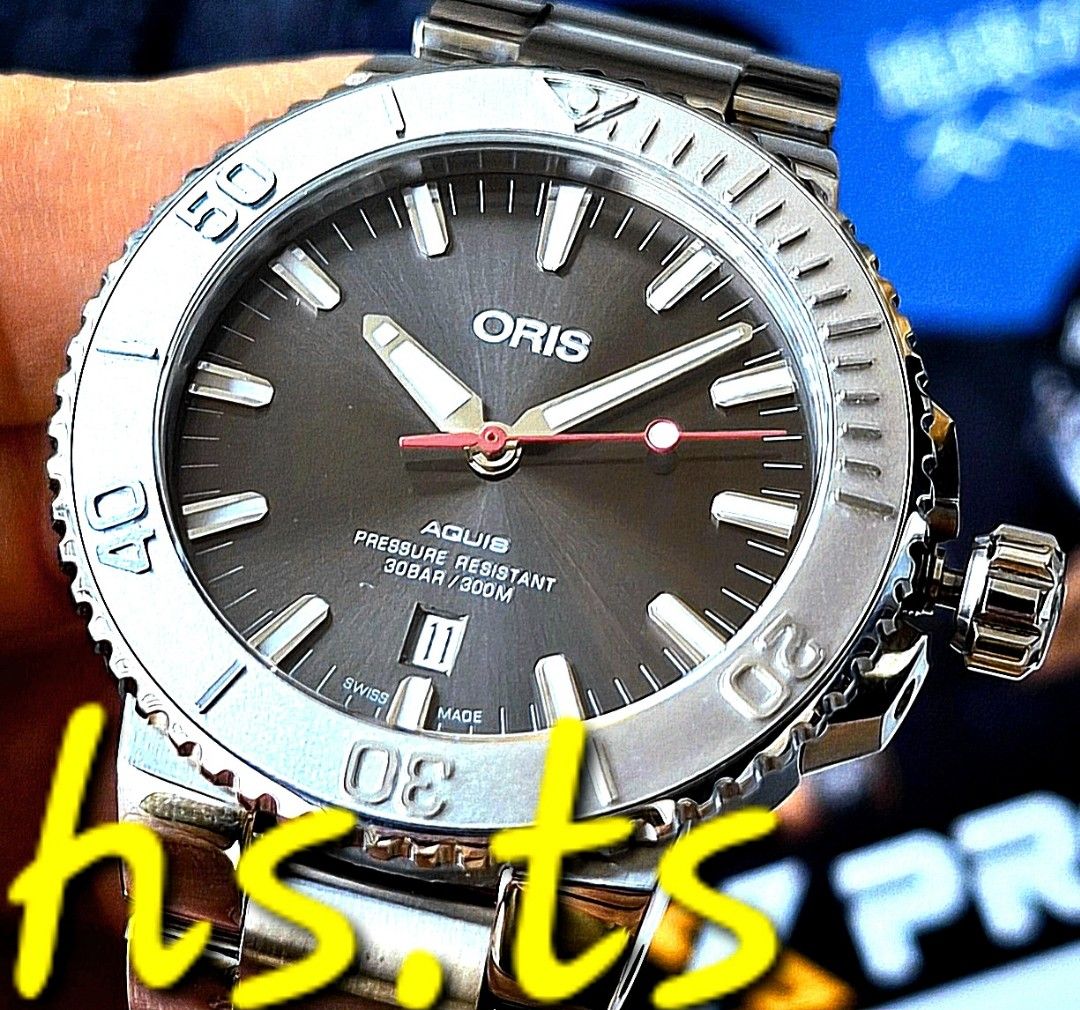 CHEAPEST Oris Aquis Date Relief Anthracite Grey 43mm Automatic Divers Watch 01 733 7730 Men s Fashion Watches Accessories Watches on Carousell