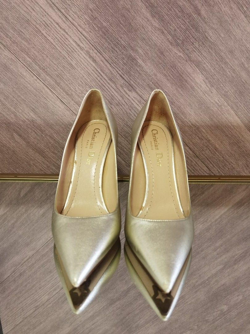 Christian dior gold shoes hotsell