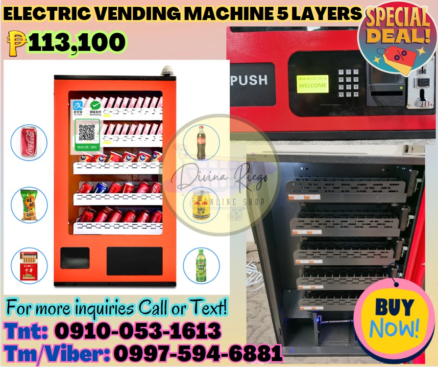 Coin Operated Electric Snacks and Sanitary Vending Machine, Everything ...
