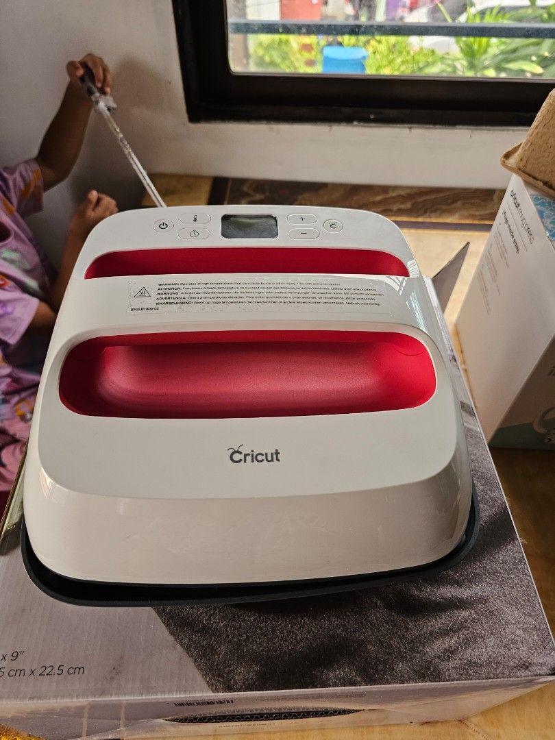 CRICUT MUG PRESS AND CRICUT EASY PRESS 2 (Category: Craft Supplies & Tools) located in Paranaque City. Submitted by well.loved_pre.loved (Listing ID 1316464653, Image 2). Description: FS : Cricut Easy Press 2 9" x 9" Portable Heat Press - bought at Happy Station January 2023 RFS : nakatambak lang po, minsan lang nagamit for personal use 😊 Like new condition. SELLING Price : 8k INCLUSIONS: - comes with box - free htv Also selling my CRICUT MUG PR