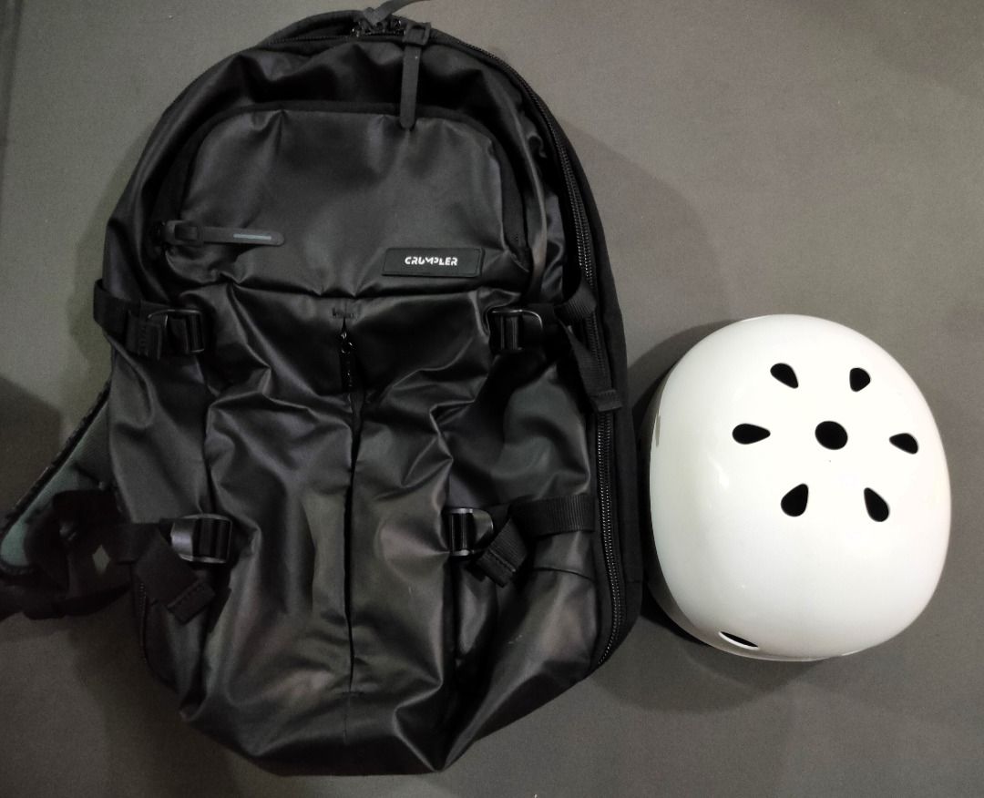 Crumpler Zero Border Backpack and Landon Bicycle Helmet