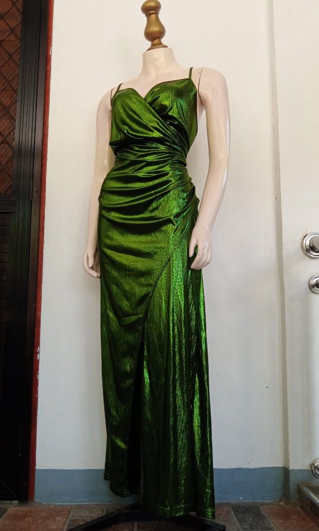 Vintage emerald green evening dress on sale