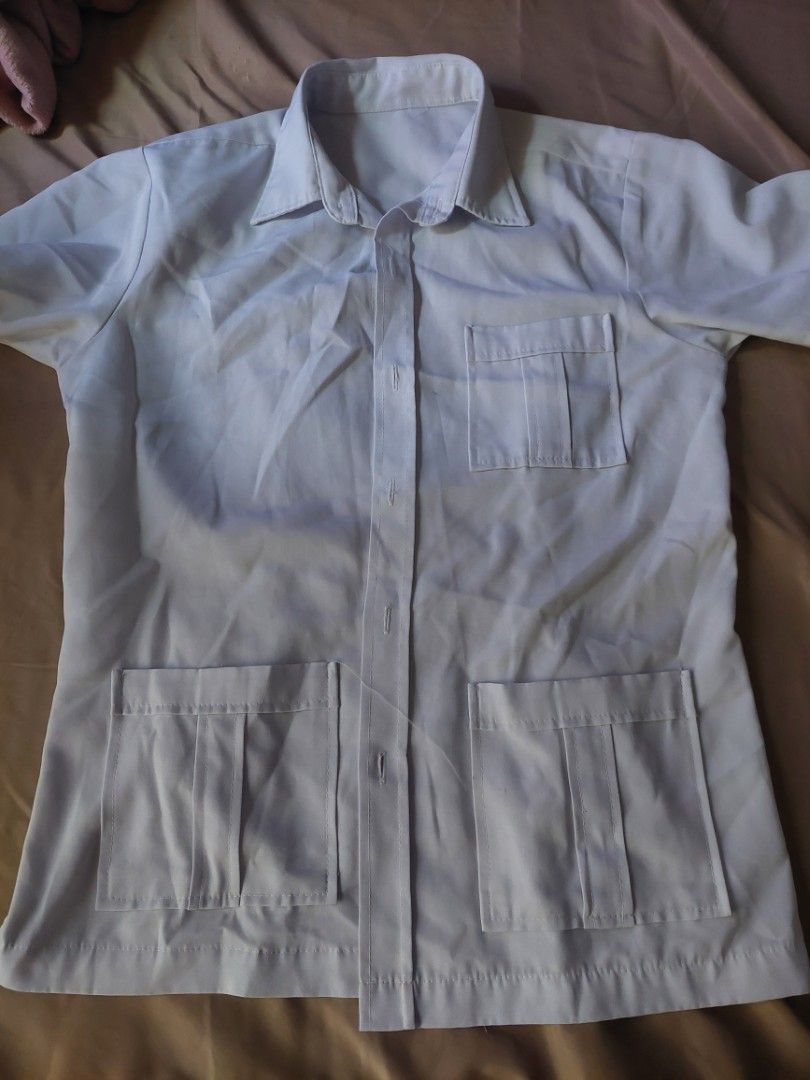 FEU NRMF Mens uniform (Category: Sets & Coordinates) located in Manila. Submitted by twishi18 (Listing ID 1316489950, Image 1). Description: only tops are available. pants - sold 2 pcs for P400.