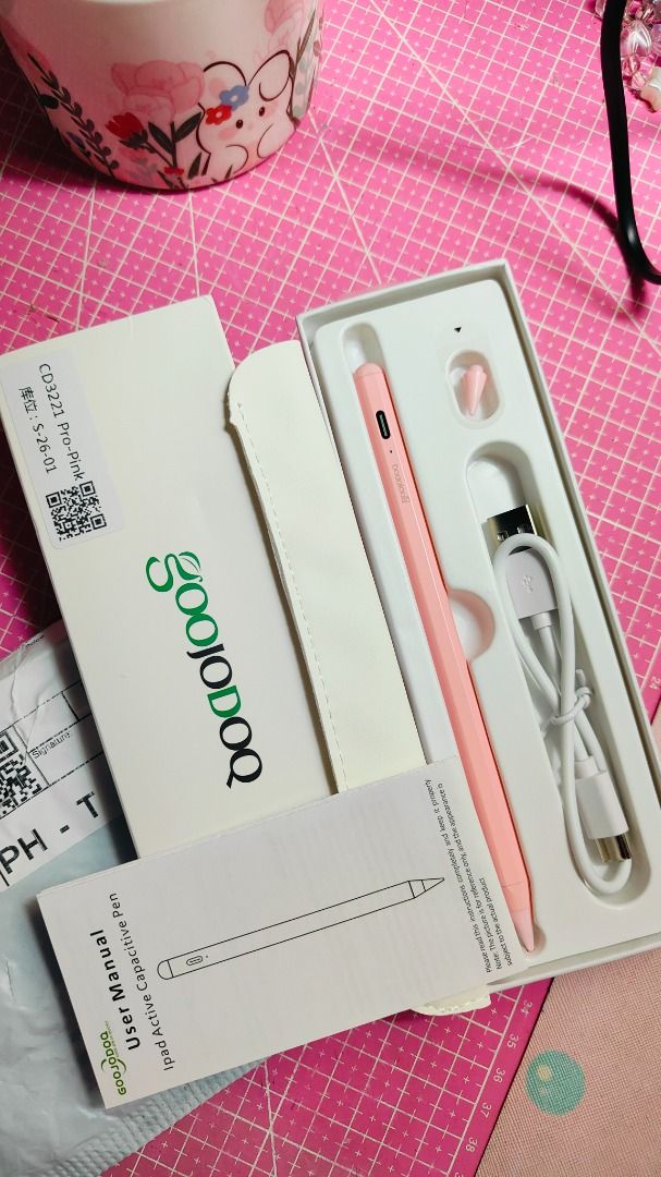 iPad Tablet Pen Brand New (Category: iPad) located in Plaridel. Submitted by reveriewonderland (Listing ID 1316618370, Image 1). Description: Selling my Goojodoq Pink iPad Tablet Pen. - 10th Gen - description says it has palm rejection - light is working and 100% brand new. - Unfortunately I can't test it because I don't have any ipad. - Check the other photos for compatibility I bought it at orange app. Unfortunately, I didn't see immediately th