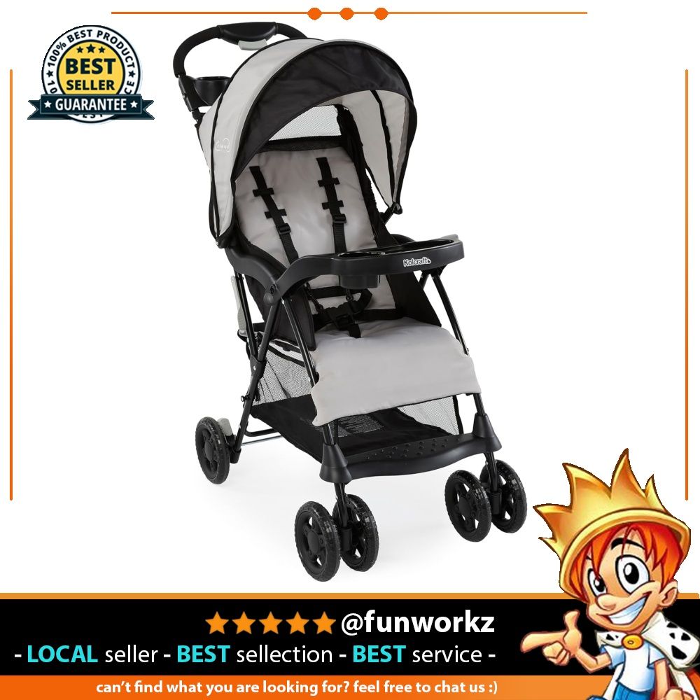 Kolcraft Cloud Plus Lightweight Stroller with 5 Point Safety System and Multi Positon Reclining Seat Slate Slate Grey Wheel Color May Vary Babies Kids Going Out Strollers on Carousell