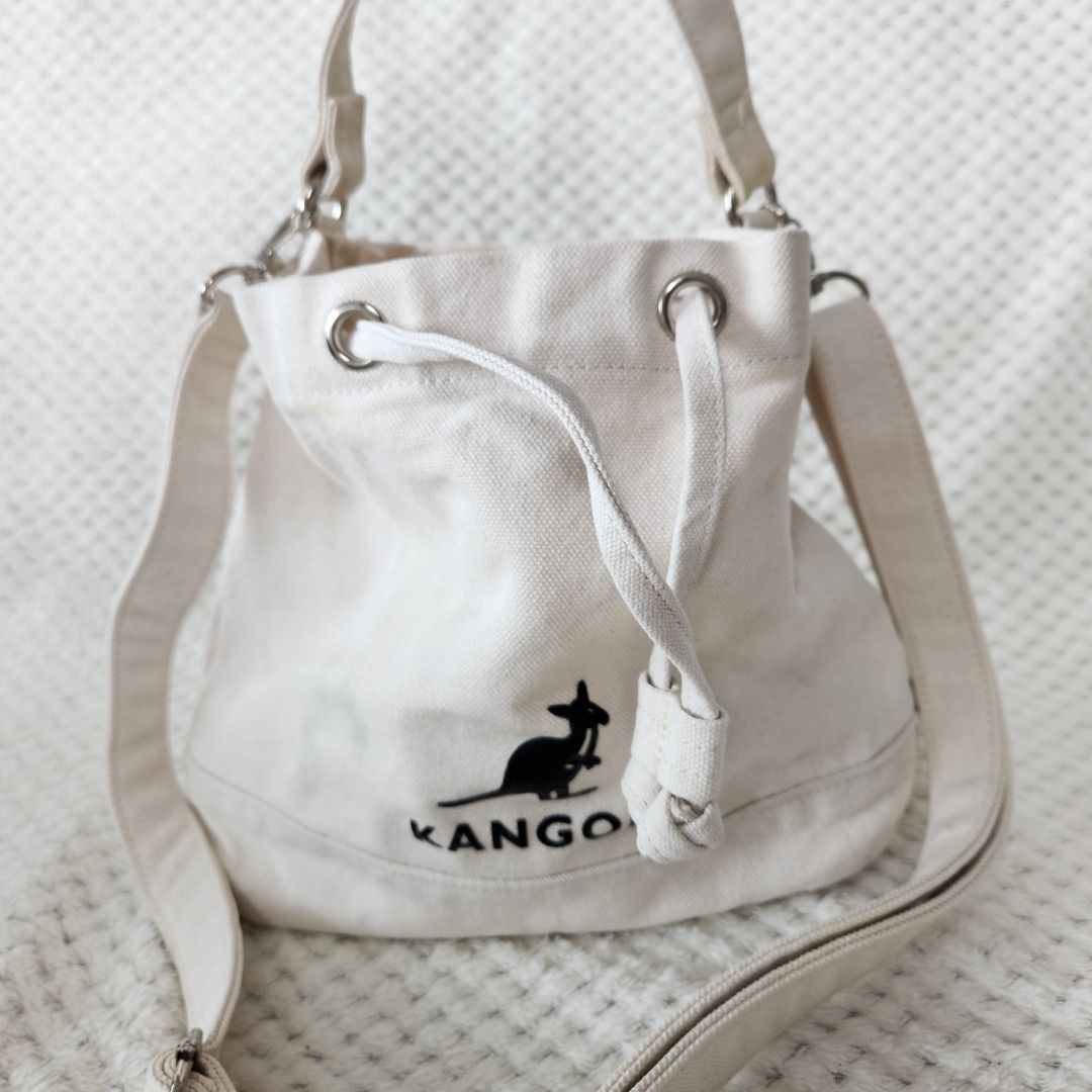 KOREAN BRAND KANGOL BUCKET BAG (Category: Cross-body Bags) located in Cabanatuan. Submitted by love.prelved (Listing ID 1316493452, Image 3). Description: ACTUAL PICTURE & QUALITY INSURANCE!! Condition: Exterior: used once, with NO stain Interior: no stain Hardware: Functional and secure Inclusions: The bag itself PRICE IS NON NEGOTIABLE Deal method: PAYMENT METHOD: GCASH COURIER: J&T EXPRESS or Meet-up at : San Josef Sur , Cabanatuan City, Nueva