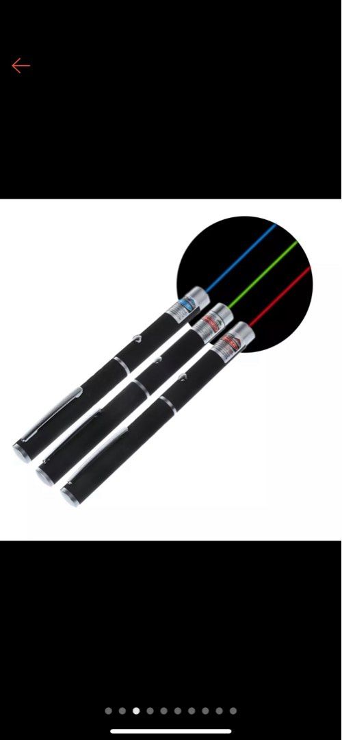 Laser pointer (Category: Stationery & School Supplies) located in Singapore. Submitted by royaltree.6bedda (Listing ID 1316497269, Image 2). Description: Selling brand new laser pointer Have green red purple Can check first before purchase .