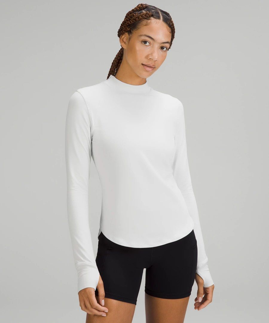 Lululemon Rulu Running long Sleeve Mock Neck Women s Fashion Activewear on Carousell