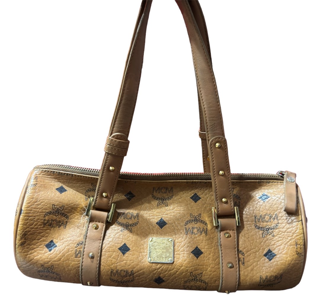 Mcm barrel bag new arrivals