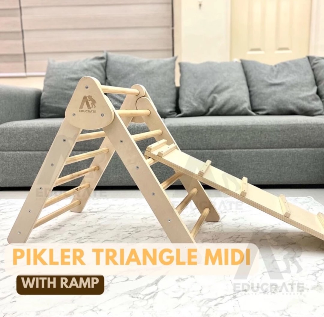 Midi Pikler Traingle with ramp, Babies & Kids, Baby Nursery & Kids ...