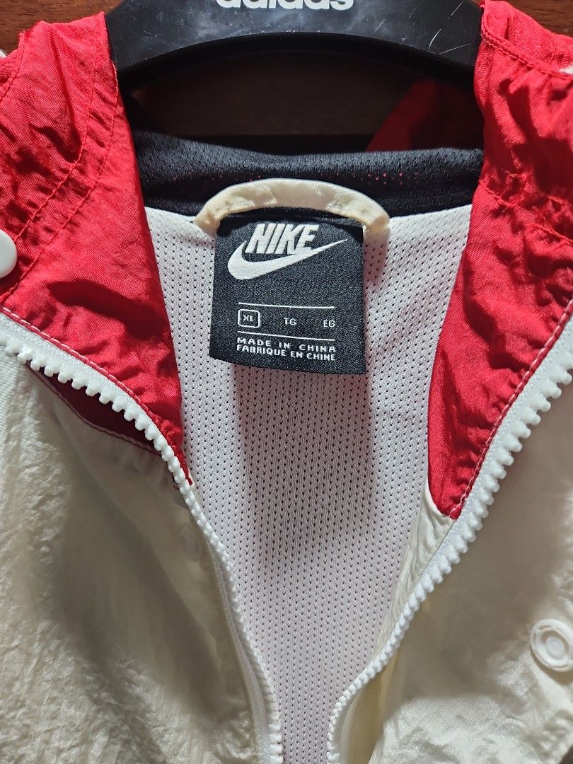 nike double swoosh red hoodie