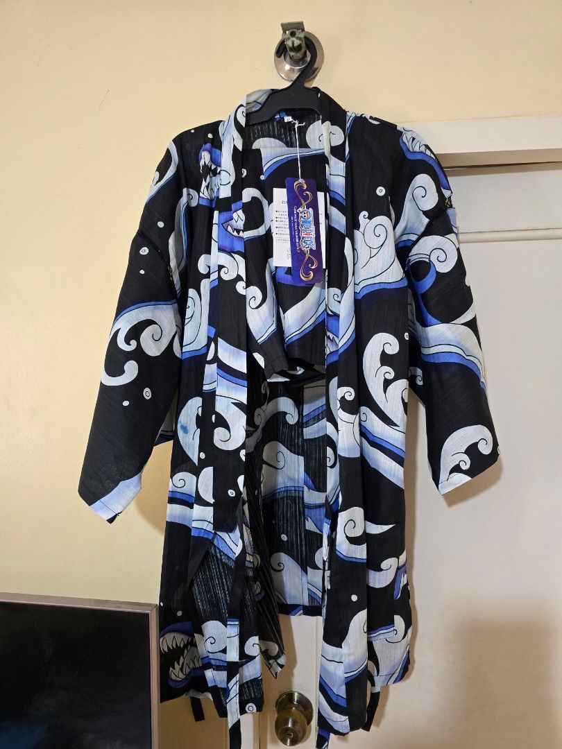 One Piece Luffy Kimono (Category: Sets & Coordinates) located in Quezon City. Submitted by meistervelli (Listing ID 1316480434, Image 1). Description: brand new bought in nagoya japan set top and shorts complete with tags issue : may unnoticeable stain COLLECTORS ITEM QC AREA.