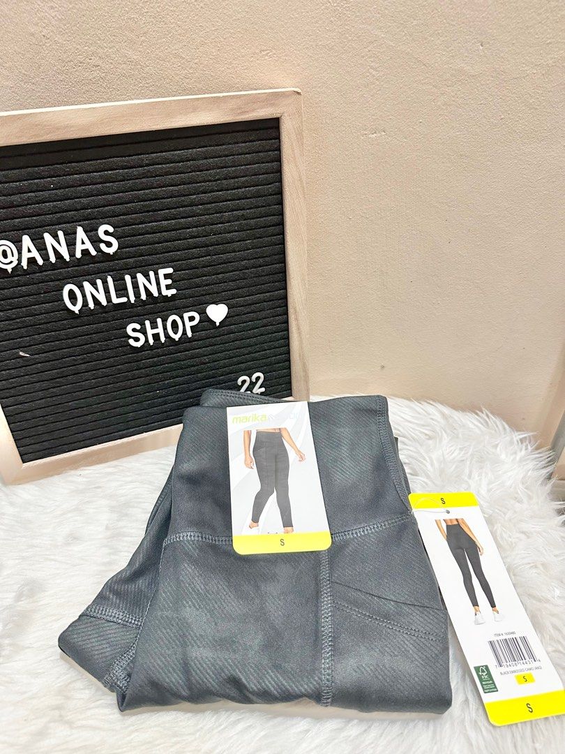 Original Marika Sport Active Size Small Leggings in black embossed camo Women s Fashion Activewear on Carousell