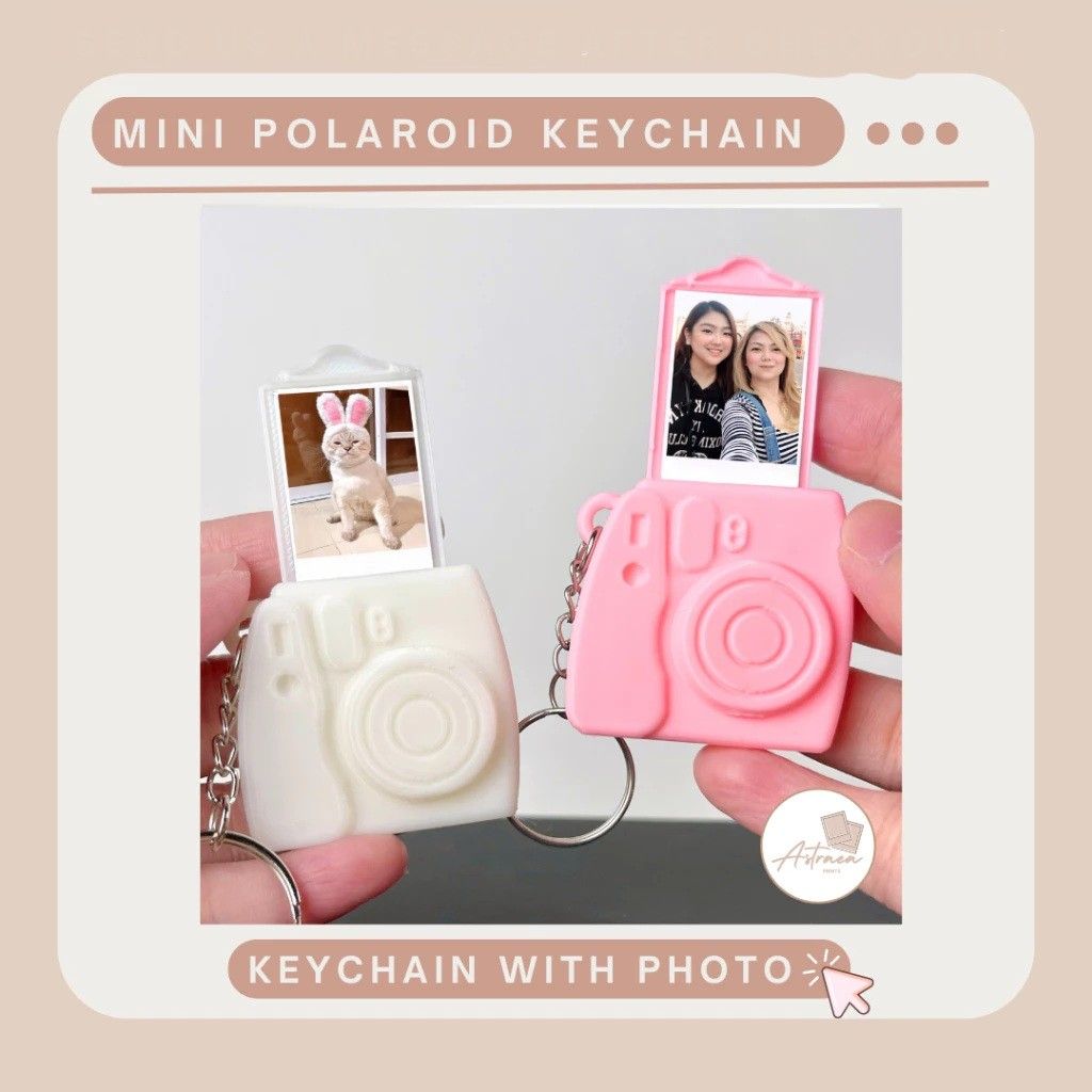Mini polaroid keychain deals