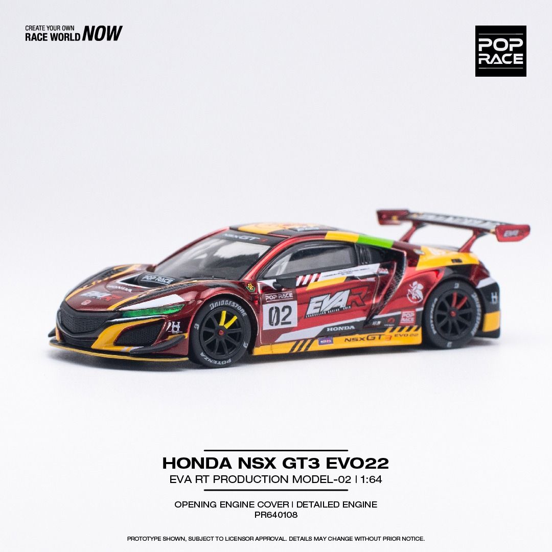 自動車 BAPE X POPRACE HONDA NSX GT3 POPRACE x BAPE 1:64 HONDA NSX GT3 EVO22BAPE – Horizon Diecast